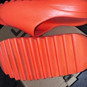 Orange Yeezy Slides